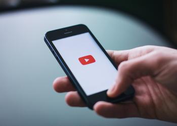 youtube logo on smartphone