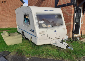 Abandoned caravan Felixstowe