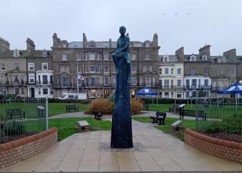 Britten as a Boy statue Lowestoft 1