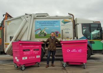 James Mallinder with Electrical Bins