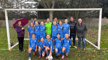 Cllrs with girls football club