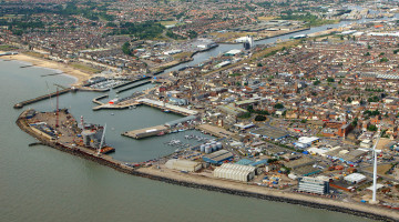 Aerial view of Lowestoft