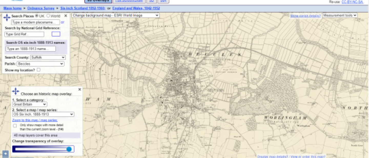 Mapping system screenshot