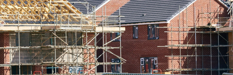 Houses under construction