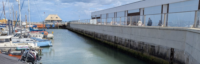 Tidal flood panels Lowestoft