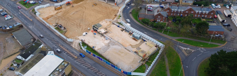 Aerial view of Battery Green in Lowestoft