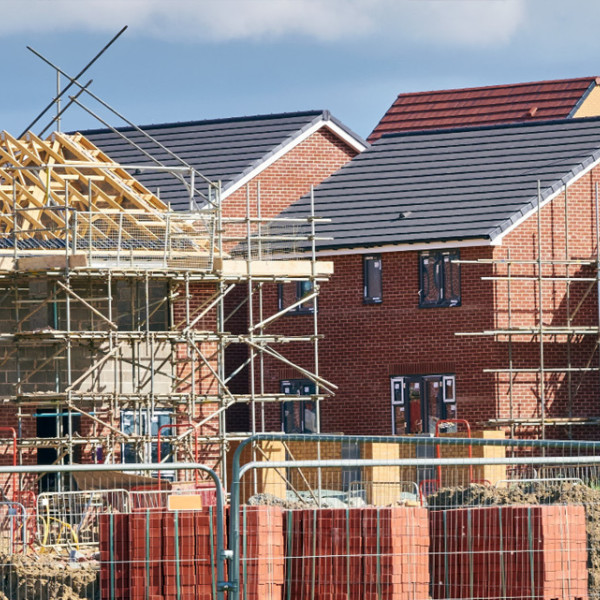 Houses under construction